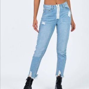 Princess Polly Mabel Skinny Mid Wash Jeans Size 4